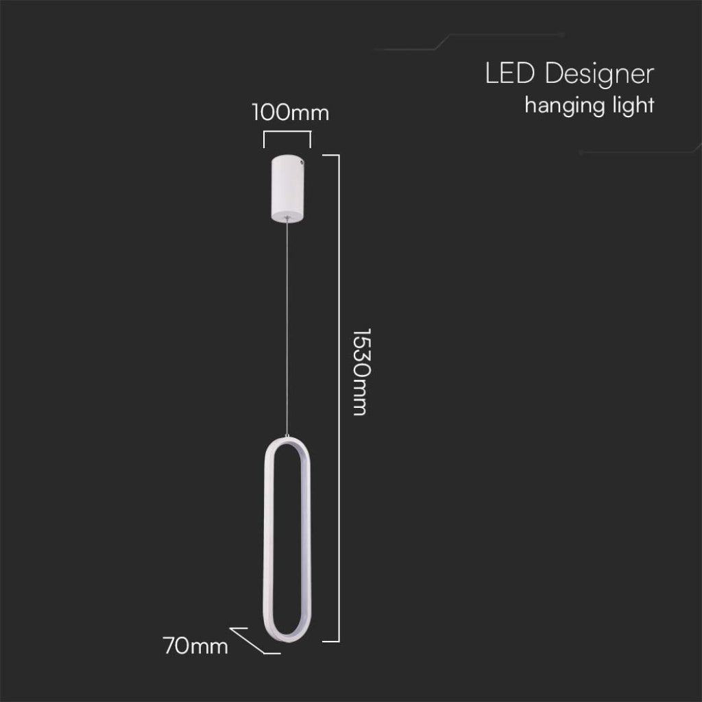 V-TAC Lampadario LED a Sospensione 13W dal Design Moderno VT-7829 V-TAC Lampadario LED a Sospensione 13W dal Design Moderno VT-7829
